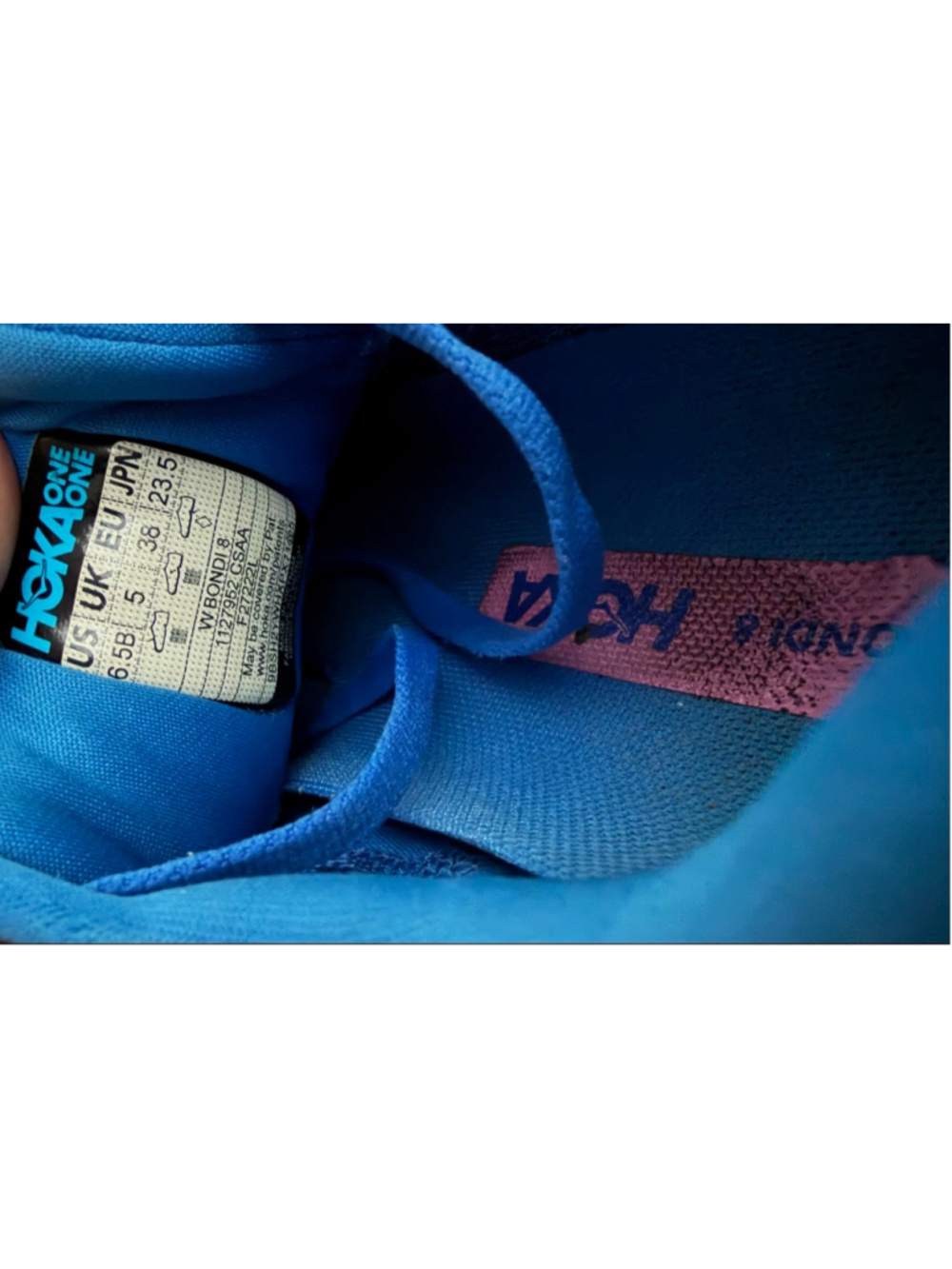 Hoka Bondi 8 Blue Pink Orange Women's Running Shoes Size 6.5 - Picture 14 of 14